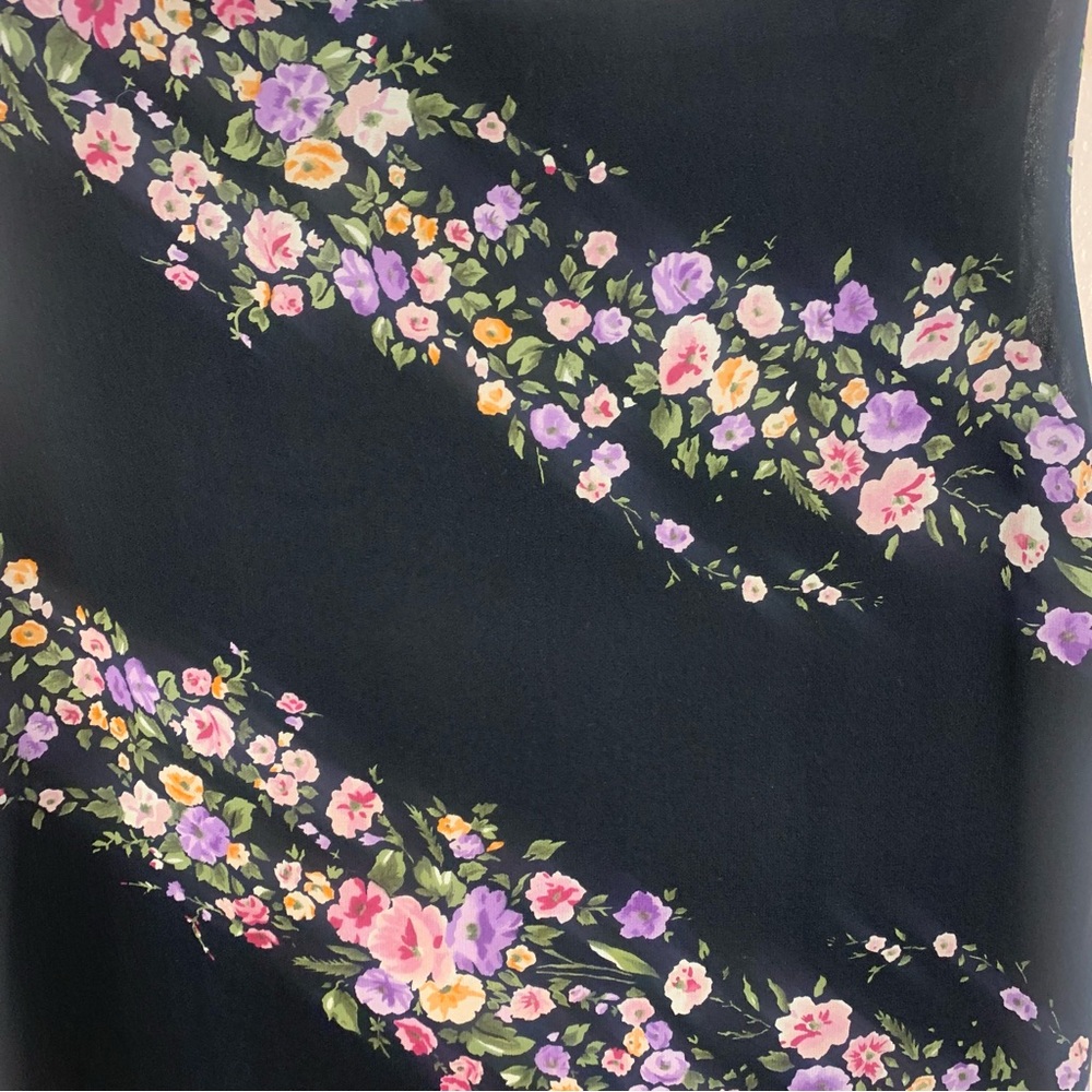VTG Jones New York Sport 100% Silk Floral Sleeveless Maxi Dress - Picture 10 of 11